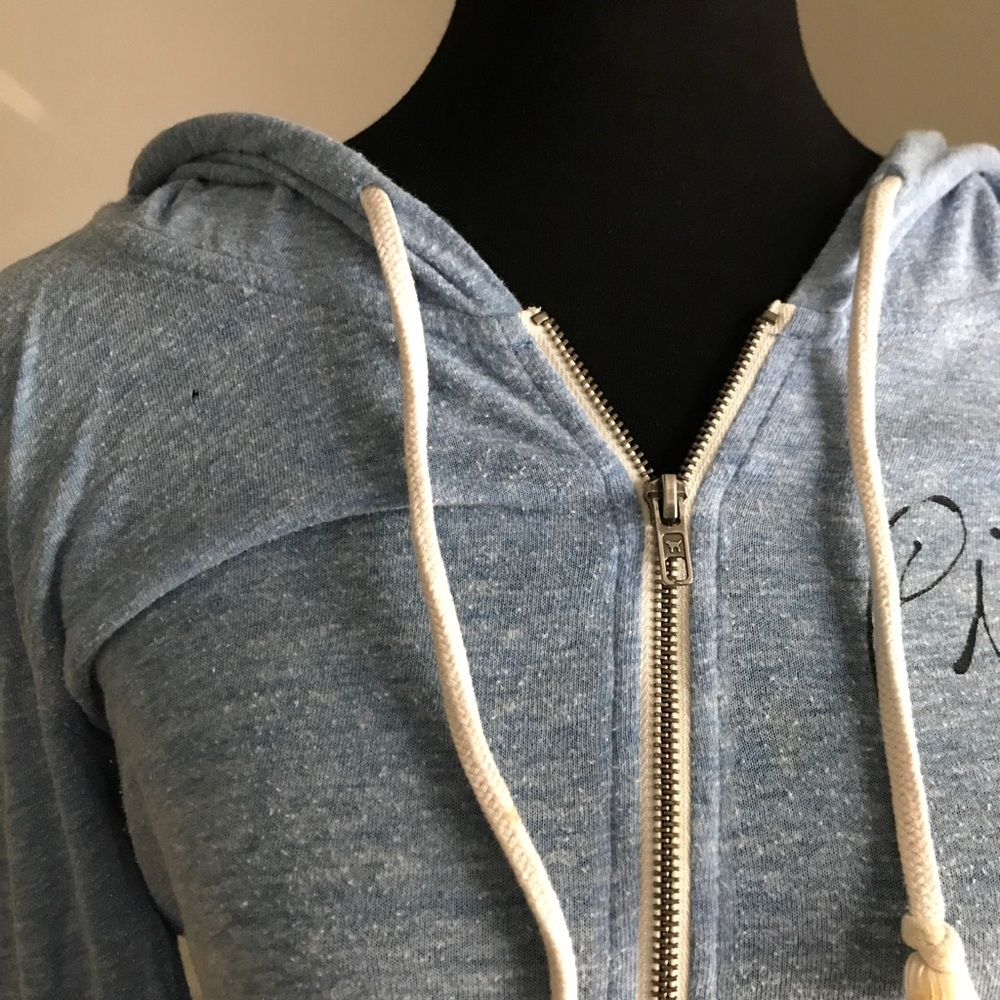 2 PINK lightweight zip-up sweatshirts